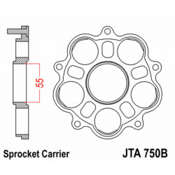 Support de couronne Alu JT Sprockets 5 Silentbloc pour Ducati