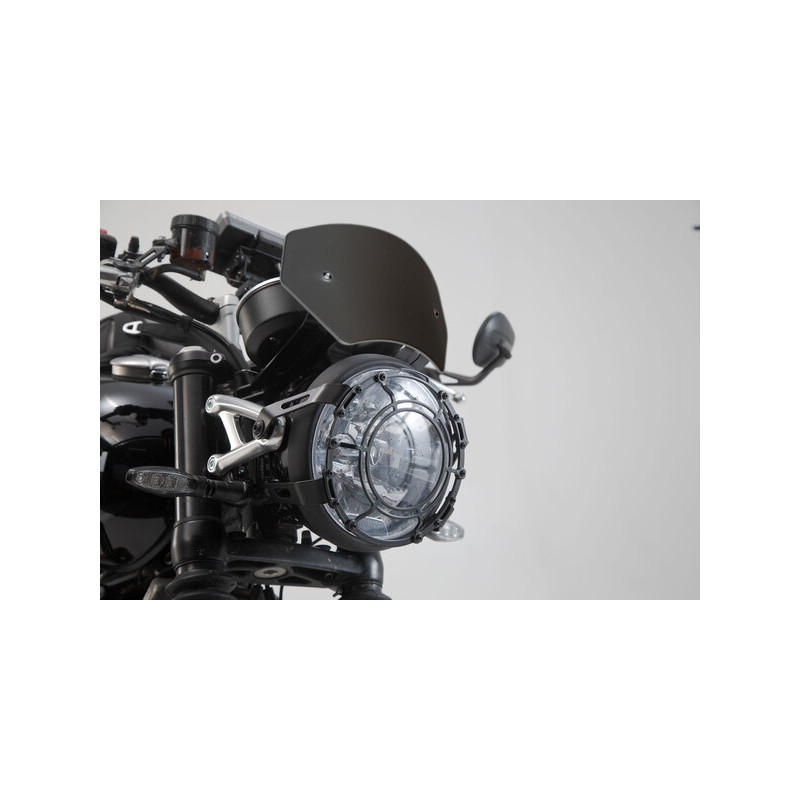 Pare-Brise Aluminium Noir SW-Motech pour Triumph Speed Twin 1200 (18-23)
