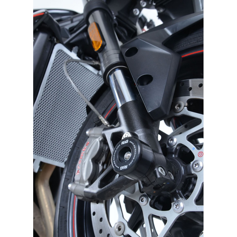 Roulettes de protection de fourche R&G pour 660 Trident (21-24) - FP0198BK Roulettes de protection de fourche R&G pour 660 Trident (21-24) - FP0198BK