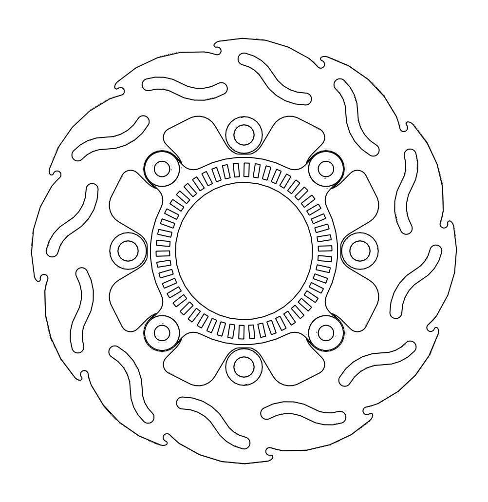 Disque de frein Arrière Moto Master Flame pour Kawasaki  Z650 (17-20) - 110336