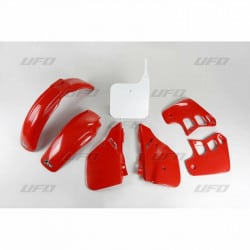 Kit Plastique UFO Rouge/Blanc pour Moto Honda CR250R (88-89)