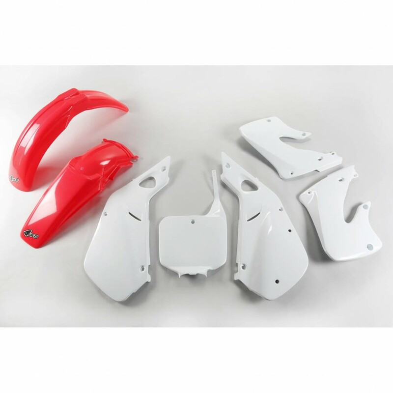 Kit Plastique UFO Rouge/Blanc pour Moto Honda CR250R (97-99)