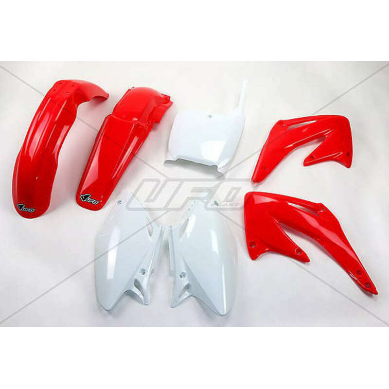 Kit Plastique UFO Rouge/Blanc pour Moto Honda CRF450R (02-03)