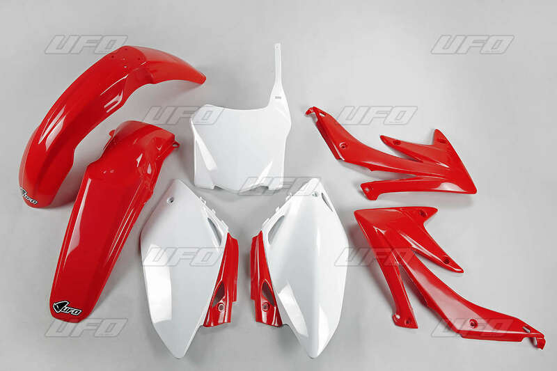 Kit Plastique UFO Rouge/Blanc pour Moto Honda CRF450R (2008)