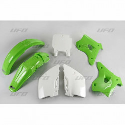 Kit Plastique UFO Vert/Blanc pour Moto Kawasaki KX125 (94-95) et KX250 (94-95)