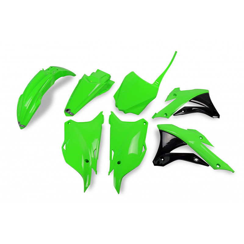 Kit Plastique UFO Vert/Blanc pour Moto Kawasaki KX85 (14-21)