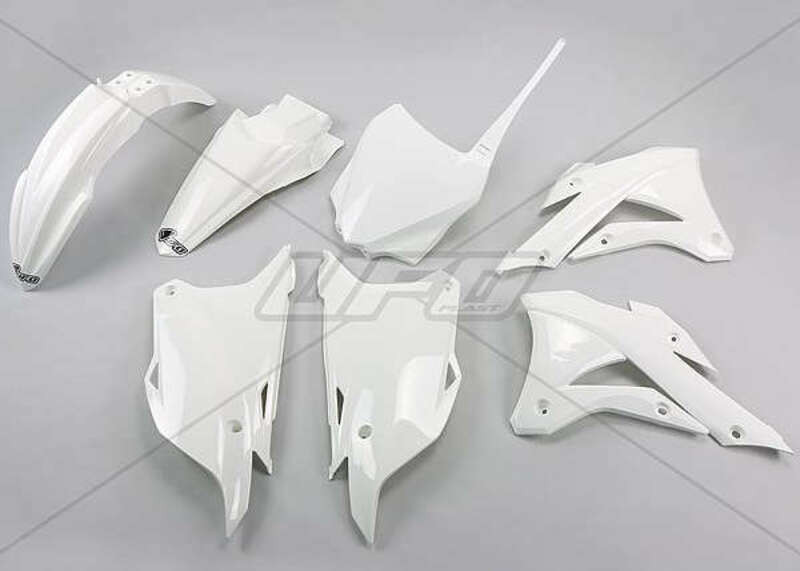 Kit Plastique UFO Blanc pour Moto Kawasaki KX85 (14-21)