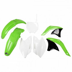 Kit Plastique UFO Vert/Blanc pour Moto Kawasaki KX250F (2007)