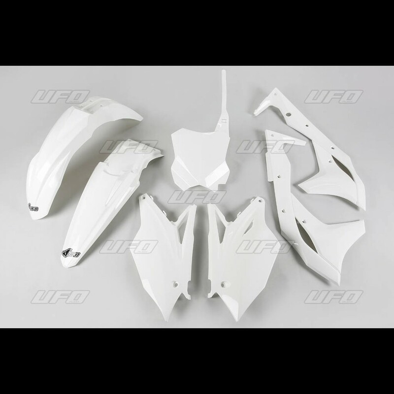 Kit Plastique UFO Blanc pour Moto Kawasaki KX250F (18-20)
