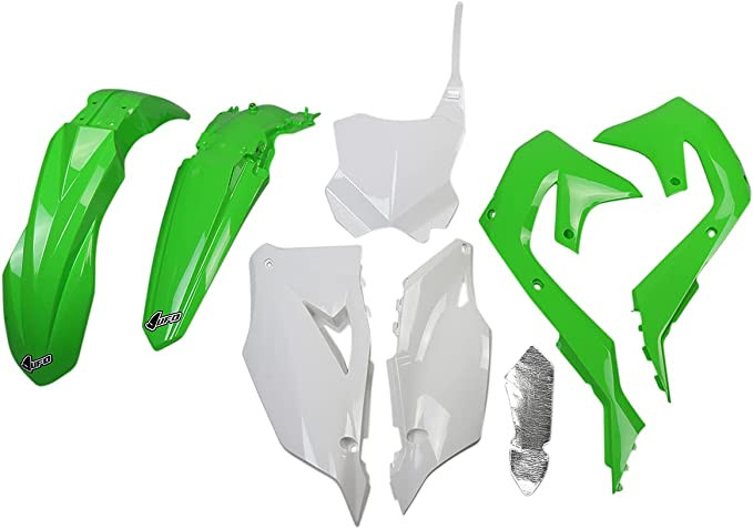 Kit Plastique UFO Vert/Blanc pour Moto Kawasaki KX250F (21-22)
