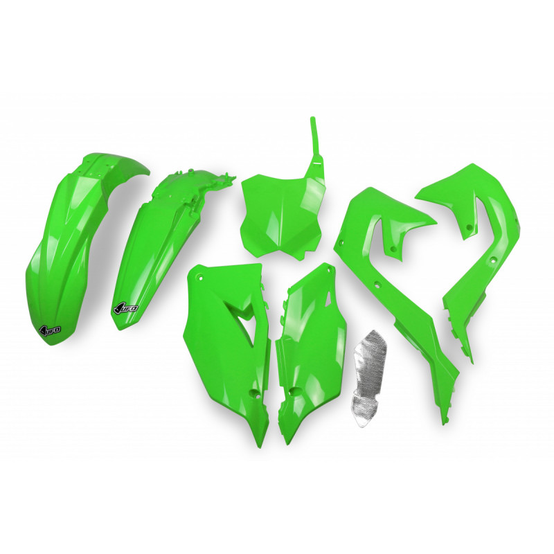 Kit Plastique UFO Vert pour Moto Kawasaki KX250 (21-22) Kit Plastique UFO Vert pour Moto Kawasaki KX250 (21-22)