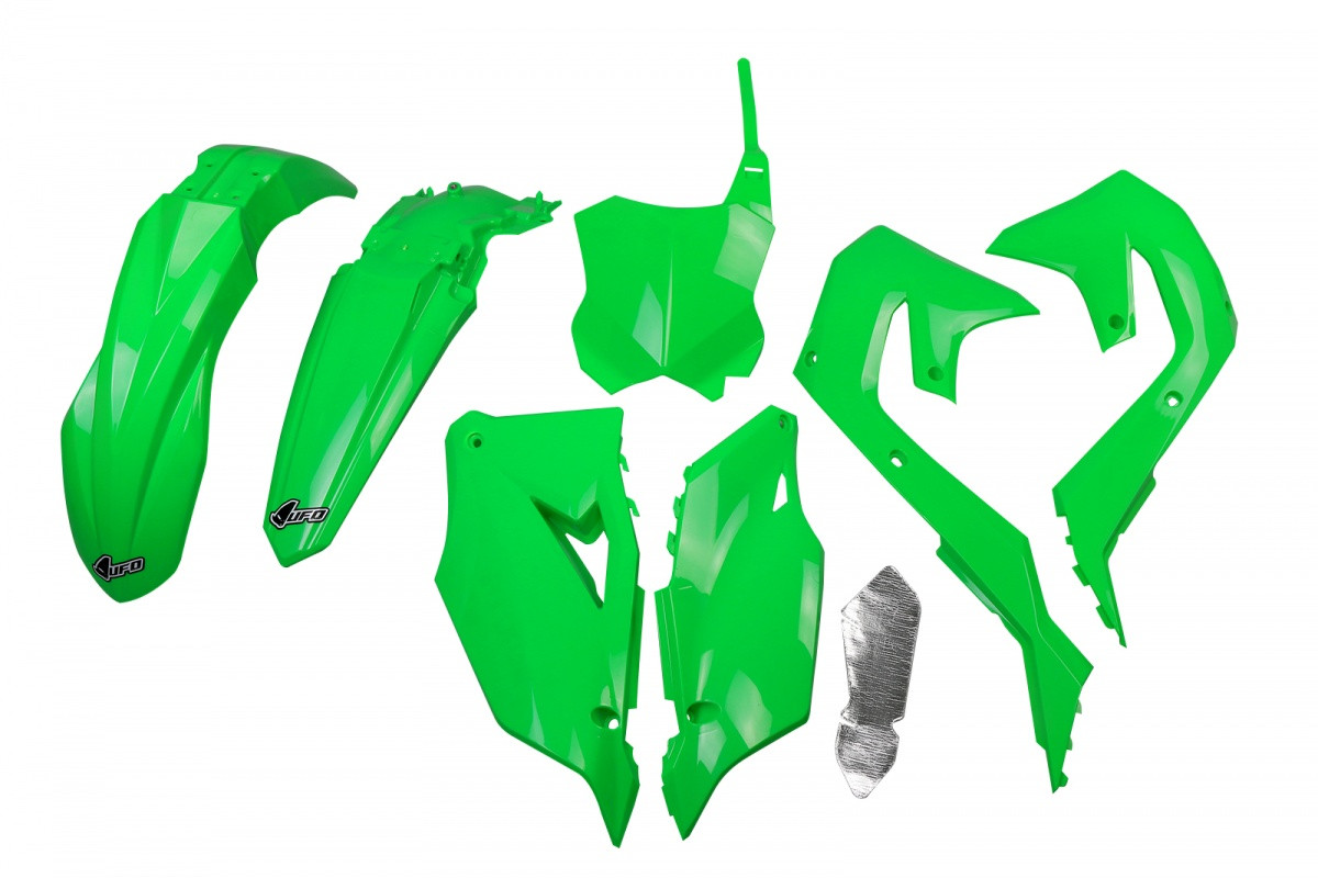 Kit Plastique UFO Vert Fluo pour Moto Kawasaki KX450F (19-22)
