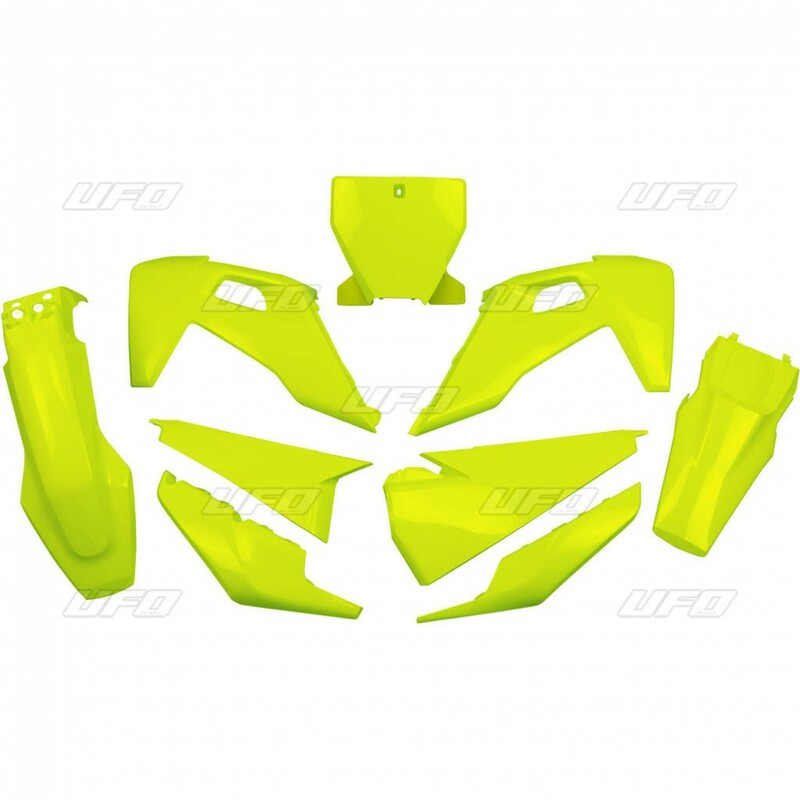 Kit Plastique UFO Jaune Fluo pour Moto Husqvarna TC125 (19-22)