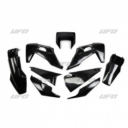 Kit Plastique UFO Noir pour Moto Husqvarna FE250, FE350, FE450, FE501 (20-22)
