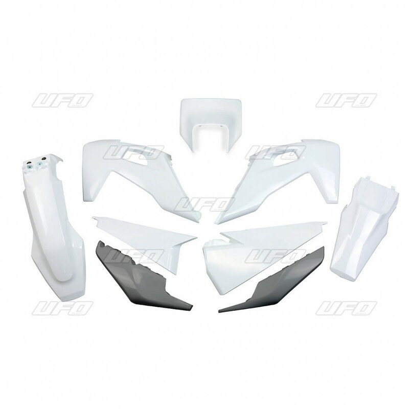 Kit Plastique UFO Blanc pour Moto Husqvarna TE150I, TE250I, TE300I (20-22)