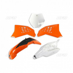 Kit Plastique UFO Orange/Blanc pour Moto KTM SX65 (12-15)