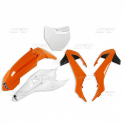 Kit Plastique UFO Orange/Blanc pour Moto KTM SX65 (16-22)