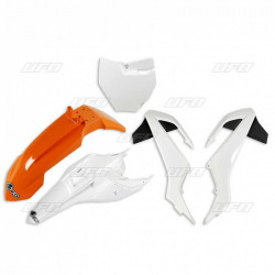 Kit Plastique UFO Orange/Blanc pour Moto KTM SX65 (16-22)
