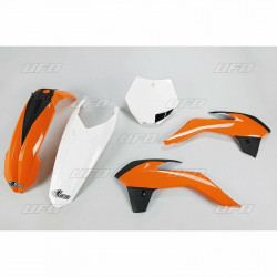Kit Plastique UFO Orange/Blanc pour Moto KTM SX85 (13-17)
