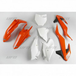 Kit Plastique UFO Orange/Blanc pour Moto KTM SX85 (18-22)