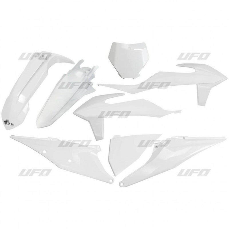 Kit Plastique UFO Blanc pour Moto KTM SX125 (19-22) SX150 (19-22) SX250 (19-22)