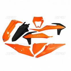 Kit Plastique UFO Orange/Noir pour Moto KTM EXC150 (20-22)