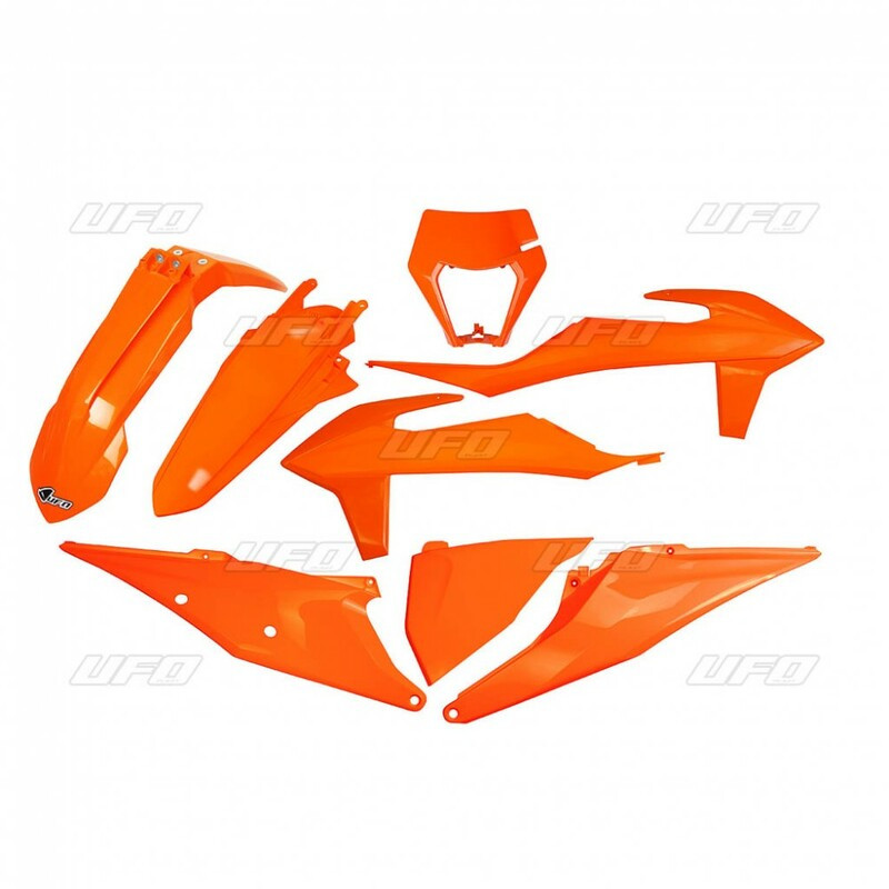 Kit Plastique UFO Orange pour Moto KTM EXC150 (20-22) Kit Plastique UFO Orange pour Moto KTM EXC150 (20-22)
