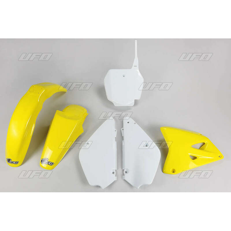 Kit Plastique UFO Jaune/Blanc pour Moto Suzuki RM85 (00-22)