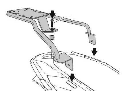Support Top Case Scooter pour Aprilia SR 125 GT (21-23)