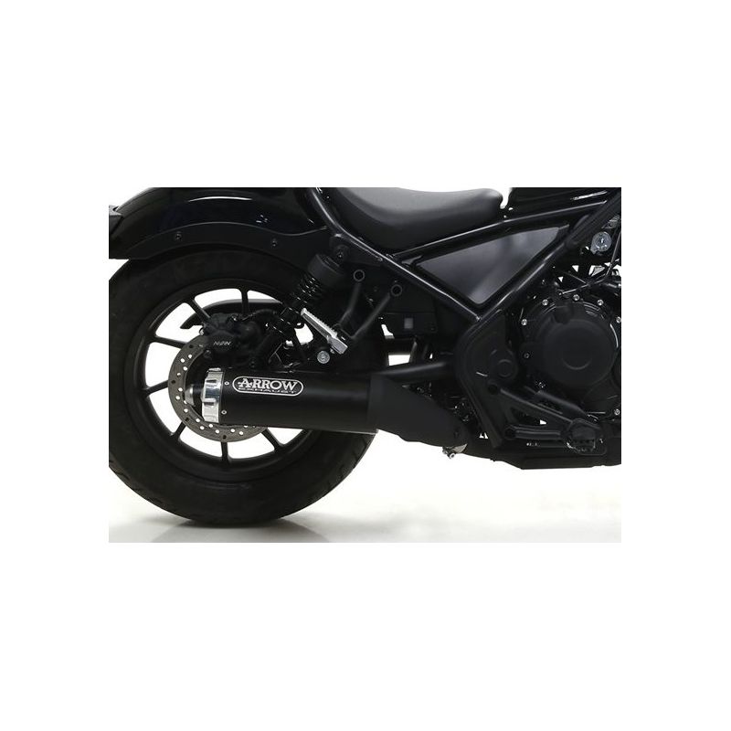 Pot D'échappement Noir Double Sortie Pour Honda Rebel 300/500 - Acier Inoxydable, Montage Direct, Sans Modification