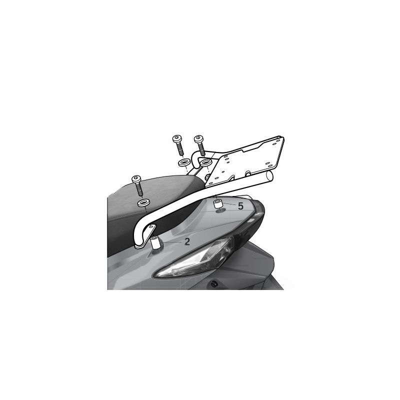 Support Top Case Shad pour Kymco Agility SR 125 (10-22)