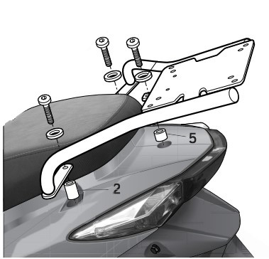 Support Top Case Shad pour Kymco Agility SR 125 (10-22)