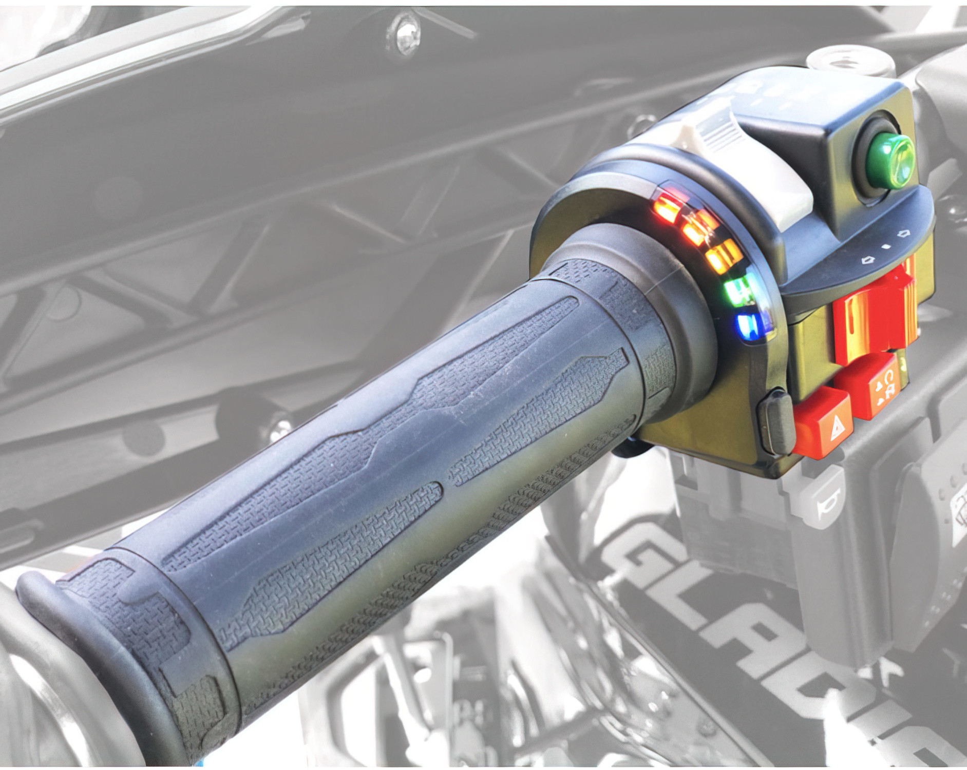 Poignées et Pouce Chauffant KOSO Quad 130mm