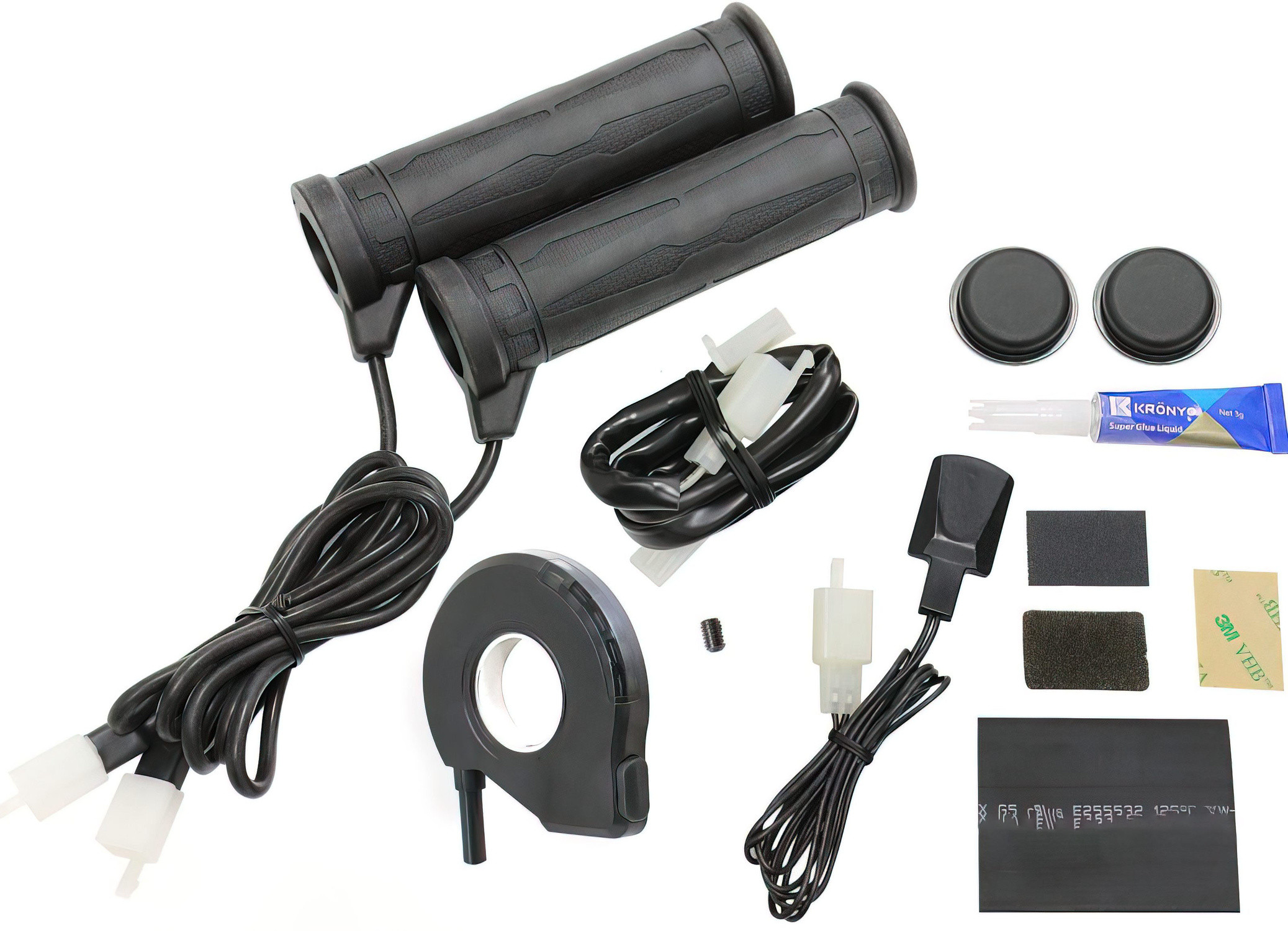 Poignées et Pouce Chauffant KOSO Quad 130mm