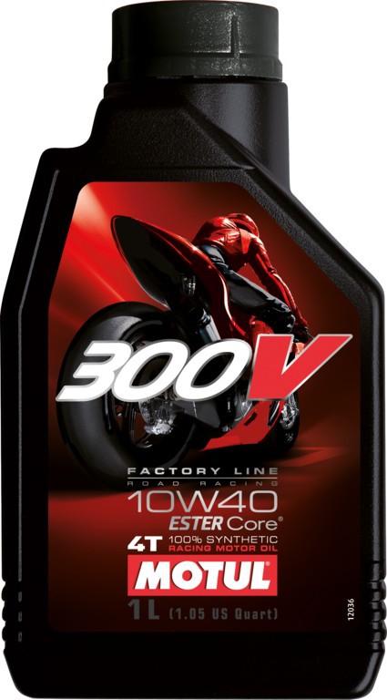 Huile moto Motul 300V 10w40 Factory Line Road Racing 1 Litre