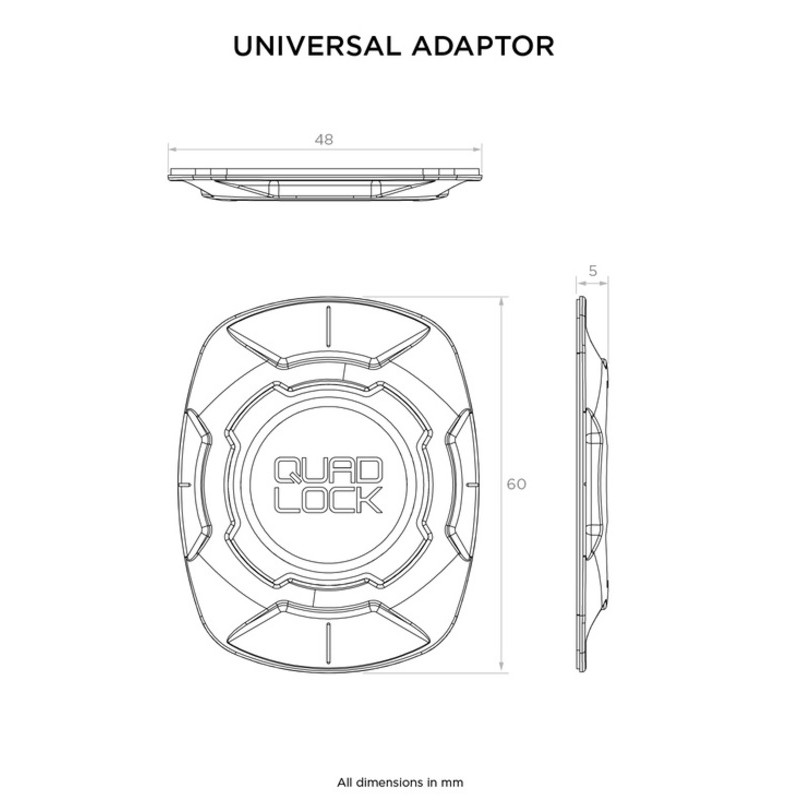 Adaptateur universel Quad Lock Adaptateur universel Quad Lock