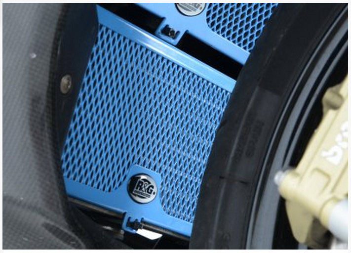 Protection de Radiateur d'Huile Alu Bleu R&G pour BMW S 1000 RR (10-18) HP4 (09-14) - OCG0005BLUE