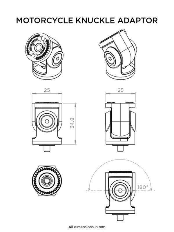 Adaptateur d'articulation Quad Lock