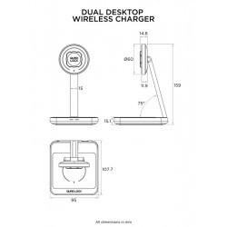 Chargeur Sans Fil Double Quad Lock MAG
