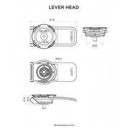 Support Quad Lock 360 tête seule avec levier
