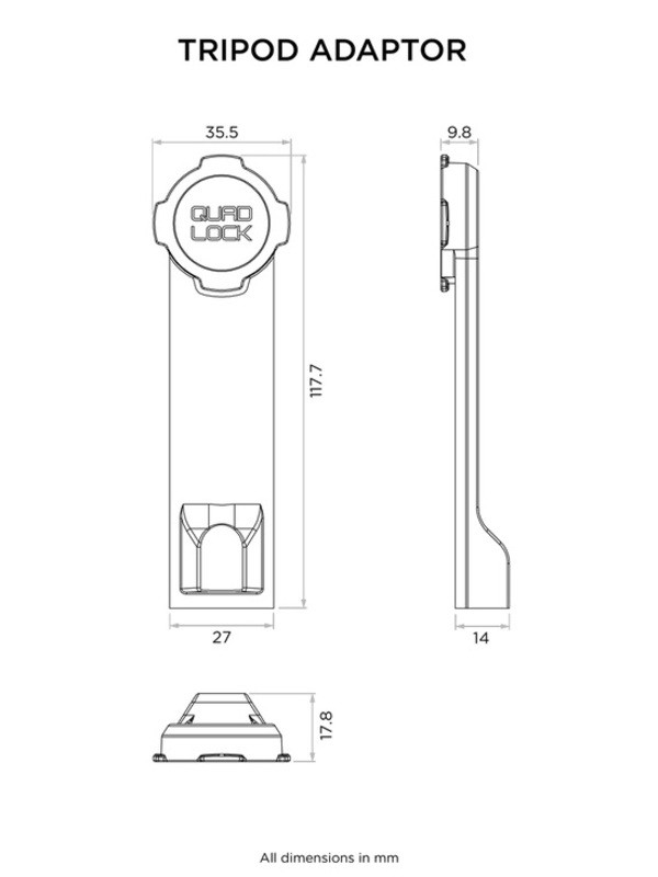 Adaptateur de trépied Quad Lock