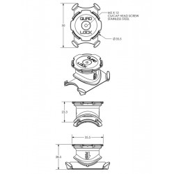 Support de smartphone vélo Quad Lock potence / guidon