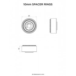 Jeu d'entretoises Quad Lock support guidon/rétroviseur (2x10mm)