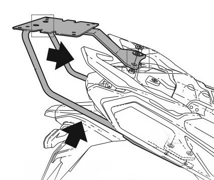 Support Top Case Shad pour Suzuki GSX-S 1000 GT (2022 et +)