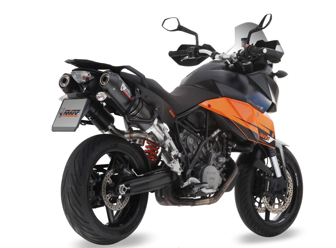 Double Silencieux MIVV Oval pour 990 SMT (09-13) - KT.013.L3C