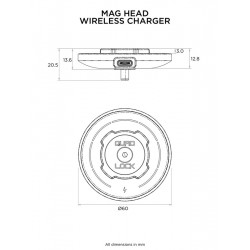 Tête Support avec Recharge Sans Fil Quad Lock MAG