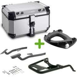 Pack Givi Monokey Trekker Top Case + Support pour BMW F 850 GS (18-23) Avec porte paquet plastique