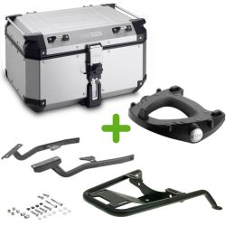 Pack Givi Monokey Trekker Top Case + Support pour BMW R 1200 GS (04-12) Modèle avec porte paquet origine
