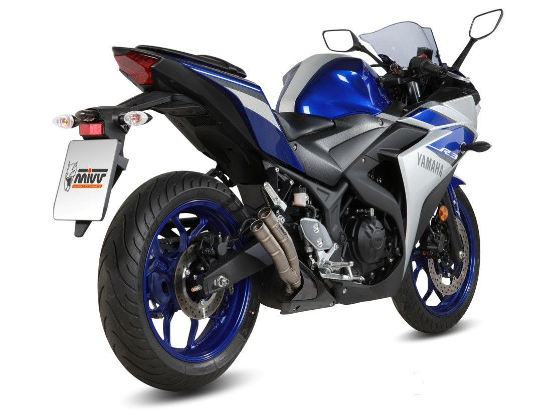Silencieux MIVV Double Gun pour Yamaha YZF-R3 (15-24) - 00.73.Y.048.LDG