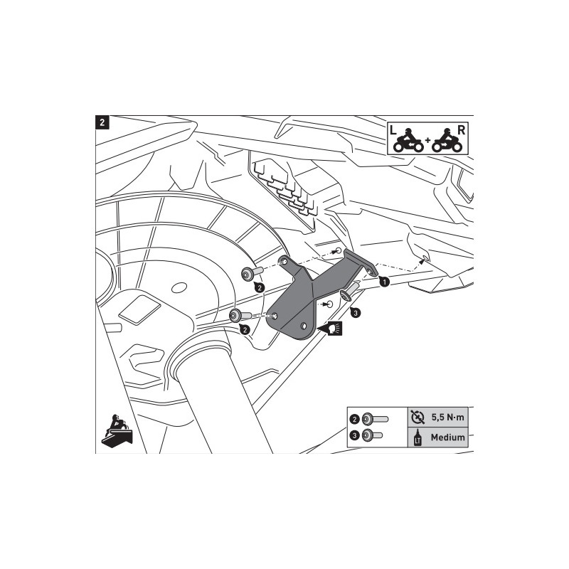 Kit Feux Additionnels SW-Motech EVO pour BMW F 850 GS (18-23)